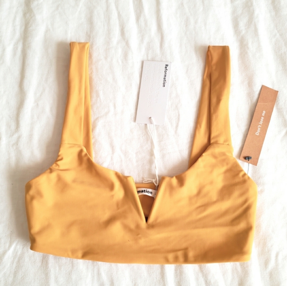 NWT Reformation Costa Bikini Top XS